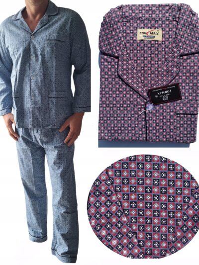 Flanelowa piżama męska FORMAX bawełna