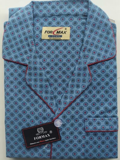 PIŻAMA MĘSKA FLANELOWA ROZPINANA BAWEŁNA