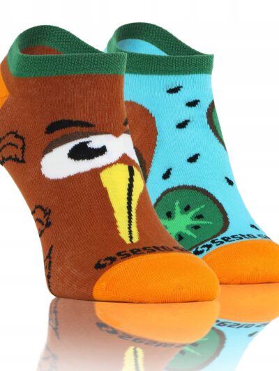 Kolorowe wesołe stopki NIE DO PARY kiwi