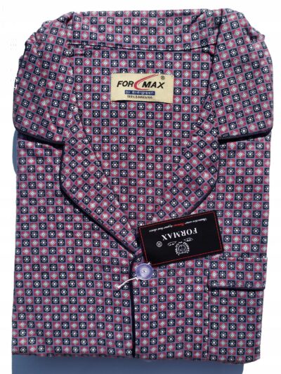 PIŻAMA MĘSKA FLANELOWA ROZPINANA BAWEŁNA