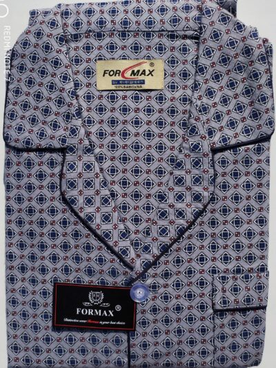 PIŻAMA MĘSKA FLANELOWA ROZPINANA BAWEŁNA