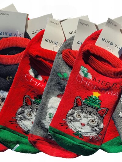 5 x Świąteczne Skarpety/KAPCIE damskie AuraVia FROTTE ABS