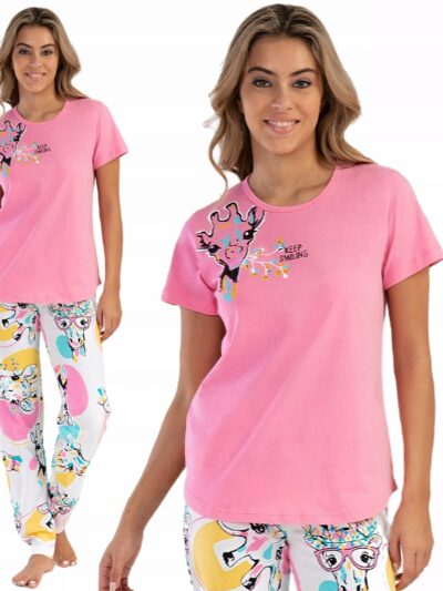 Piżama Damska Vienetta Secret KR/DŁ