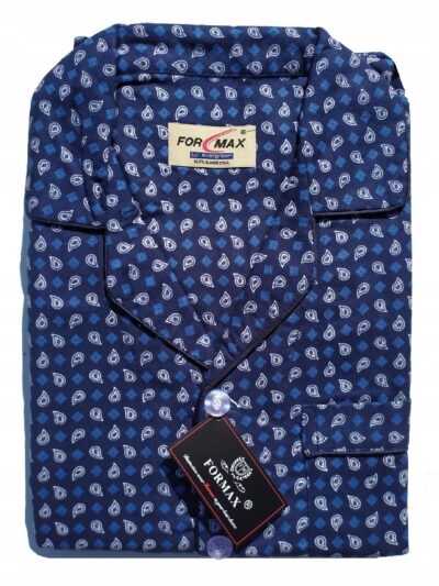 PIŻAMA MĘSKA FLANELOWA ROZPINANA BAWEŁNA