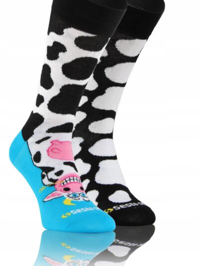 KOLOROWE SKARPETY W ŚMIESZNE WZORY sesto senso