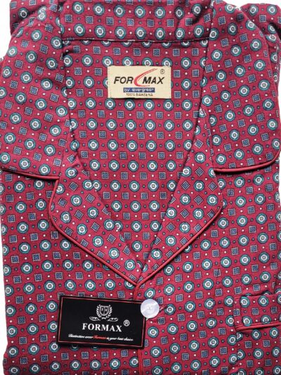 PIŻAMA MĘSKA FLANELOWA ROZPINANA BAWEŁNA