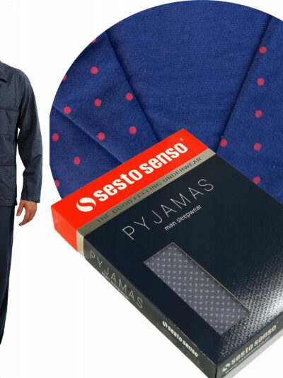 Sesto Senso piżama męska długi rękaw