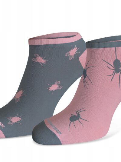 Kolorowe wesołe stopki NIE DO PARY pająk