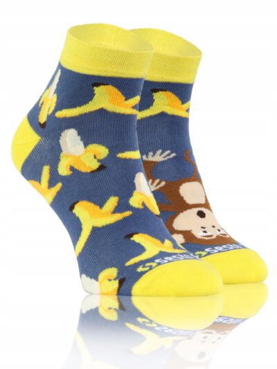 KOLOROWE zakostki SKARPETY W ŚMIESZNE WZORY sesto senso banan