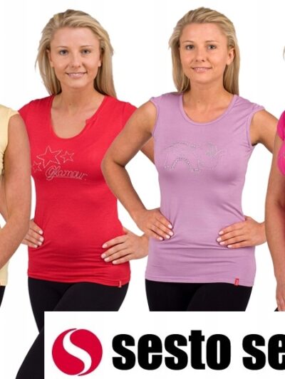 4 x Bluzka Damska sesto senso dopasowana koszulka