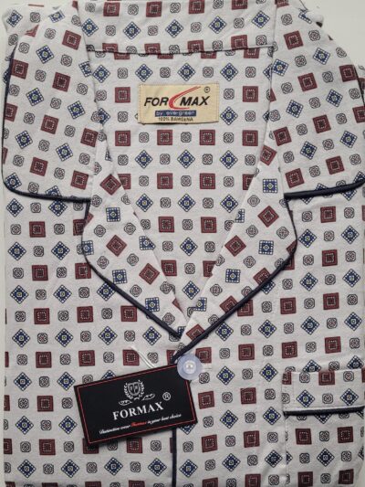 PIŻAMA MĘSKA FLANELOWA ROZPINANA BAWEŁNA