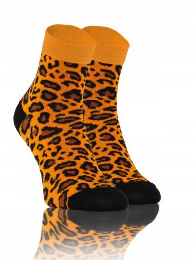 KOLOROWE zakostki SKARPETY W ŚMIESZNE WZORY sesto senso panterka