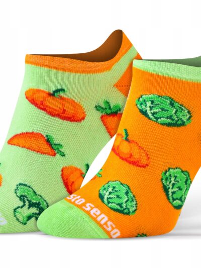 Kolorowe wesołe stopki NIE DO PARY warzywa