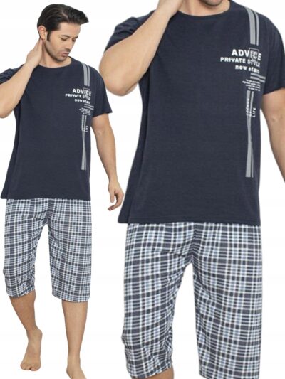 Elegancka Piżama męska bawełna 100%