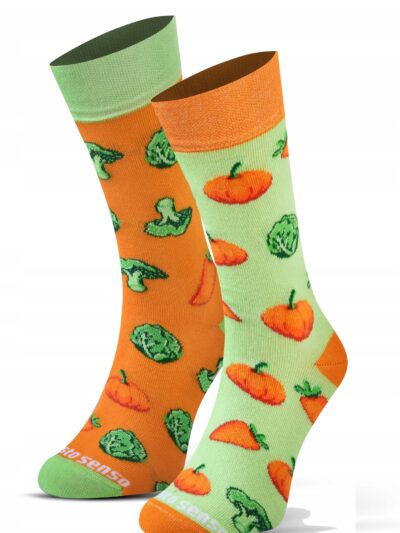 KOLOROWE SKARPETY W ŚMIESZNE WZORY sesto senso warzywa