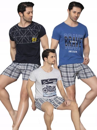 Elegancka Piżama męska bawełna