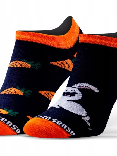 Kolorowe wesołe stopki NIE DO PARY królik marchewka