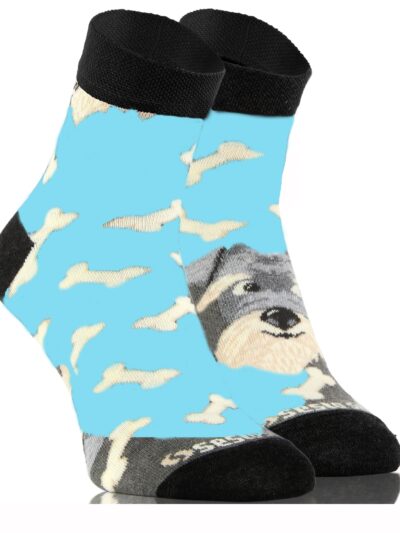 KOLOROWE zakostki SKARPETY W ŚMIESZNE WZORY sesto senso piesek nieb