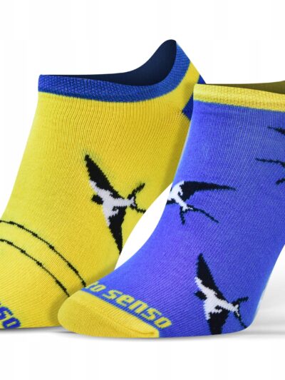 Kolorowe wesołe stopki NIE DO PARY jaskółki