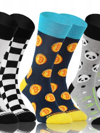 3 X KOLOROWE wesołe skarpety SESTO SENSO