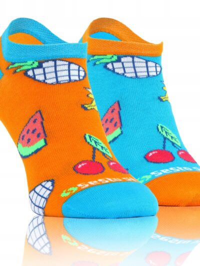 Kolorowe wesołe stopki NIE DO PARY owoce