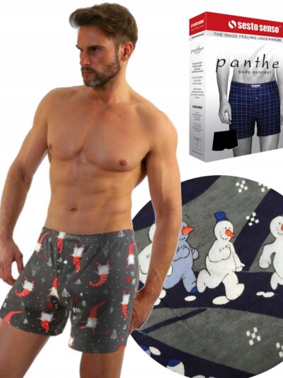 Luźne Świąteczne Bokserki polskiej firmy Sesto Senso