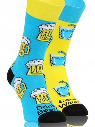 KOLOROWE SKARPETY W ŚMIESZNE WZORY sesto senso