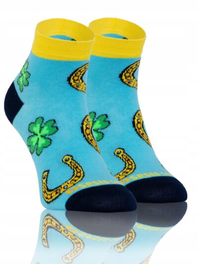 KOLOROWE zakostki SKARPETY W ŚMIESZNE WZORY sesto senso podkowa