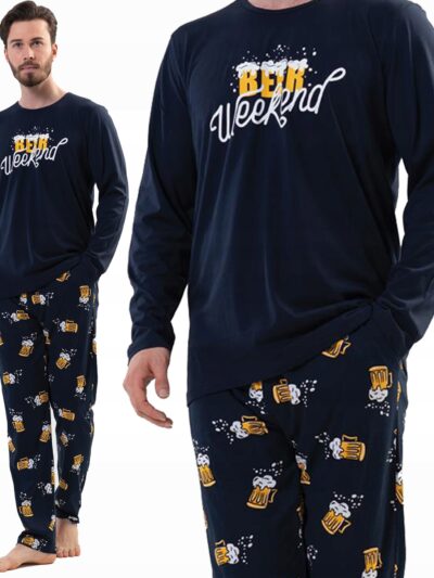 Piżama Męska Vienetta bawełna 100%