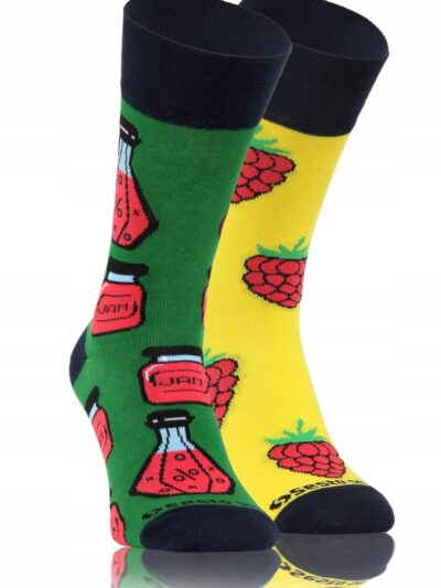 KOLOROWE SKARPETY W ŚMIESZNE WZORY sesto senso dżem