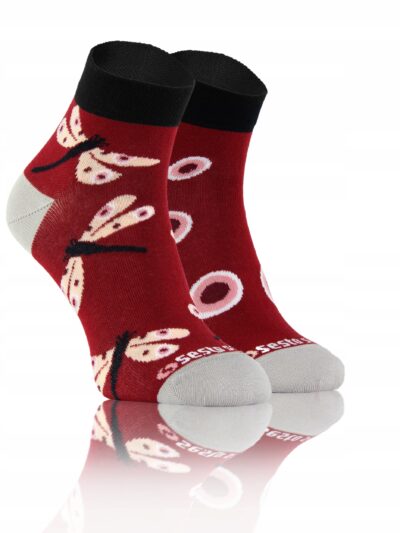 KOLOROWE zakostki SKARPETY W ŚMIESZNE WZORY sesto senso ważka