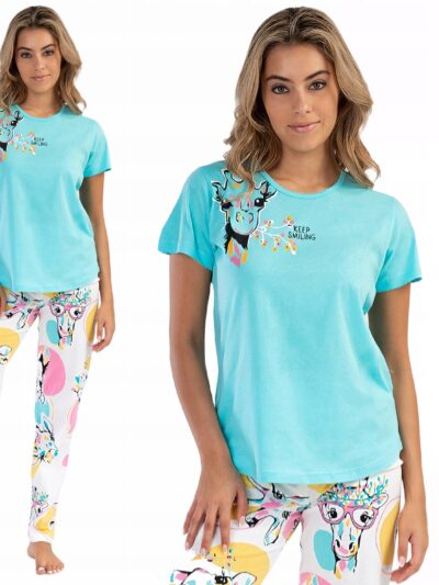 Piżama Damska Vienetta Secret KR/DŁ