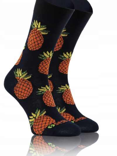 KOLOROWE SKARPETY W ŚMIESZNE WZORY sesto senso ananas
